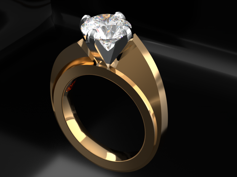 jrSOIGNÉ G03B Emerald Halo Ring View